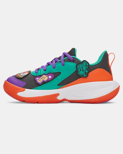 UA Lockdown 8 Patches Pre-School Basketball Shoes - Image 2